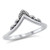 CloseoutWarehouse Oxidized Sterling Silver V Shaped Floral Design Ring Size 7