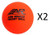 A and R Low Bounce Street Hockey Ball_ Orange 60? and Above _Pack of 2_