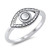 CloseoutWarehouse Sterling Silver Plain Evil Eye Ring Size 7