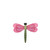 Small Layered Pink Dragonfly Iron on Embroidered Patch