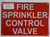 FIRE Sprinkler Control Valve Sign _Reflective !!!!!!! Red_Aluminum_Rust Free 7X10_