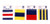 1 inch  Mylar International Code Flag Letter Decal_ Sticker _Letter J_ Code Flag Letter_
