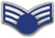 US Air Force E_4 Senior Airman _no star_ Lapel Pin