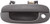 Exterior Front Door Handle Compatible with DODGE FULL SIZE P U 1994_2002 LH Textured Black with Keyhole Old Body Style