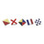 Skippers Bake Enamel International Code Flag Letters _A to Z_ _Letter K Code Flag Letter_