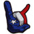 Texans Hand Sign Throwing Up The H Patch Houston Pride Embroidered Iron On