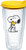 Tervis 1140868 Peanuts - Felt Tumbler with Emblem and Yellow Lid 24oz, Clear