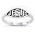 CloseoutWarehouse Oxidized Sterling Silver Jesus Ring Size 7