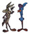 WILE E COYOTE  and  ROADRUNNER 2 Piece Set Embroidered PATCHES