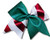 Cheer Bows Hair Bow Wide Candy Cane and Glitter Green Christmas Holidays Festive Bow