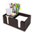 Co-Rect Wood Bar Caddy with Rectangular Design, Black