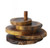 Creative Co-Op DA5914 Madre De Cacao Wood Coaster Set with Stand, Multicolor
