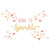 Lambs & Ivy Confetti Born to Sparkle Heart Wall Appliques, Pink/Gold