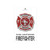 Volunteer Firefighter ID Tag PVC Plastic Identification VFF Badge _ C 27 White