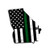 Tower Decals 7 inch  X 5 inch  Georgia State Thin Green Line Distressed Subdued US Flag Decal GA TGL Militarry