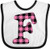 Inktastic Pink Buffalo Plaid Initial F Baby Bib White and Black 3c8bb