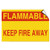 Flammable Keep Fire Away Style B Hazard Flammable Label Decal Sticker 10 Inches X 14 Inches