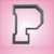 Varsity Letter P Cookie Cutter 3 inch _plastic_