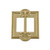 Nostalgic Warehouse 720074 Meadows Switch Plate with Double Rocker, Unlacquered Brass