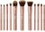 BH Cosmetics Metal Rose 11 Piece Brush Set with Cosmetic Bag