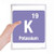 K Potassium Chemical Element chem Notebook Loose Leaf Diary Refillable Journal Stationery