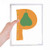 P Alphabet Pear Fruit Cute Pattern Notebook Loose Leaf Diary Refillable Journal Stationery