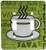 3dRose LSP_58642_2 Lover Gift-Coffee Words Print Double Toggle Switch, Green