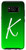 Galaxy S8 Initial K Black to Green Gradient Phone Case Green Letter K Case