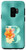 Galaxy S9 Teal floral Initial letter B monogram blush flowers Case