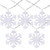 Northlight 10 B O White Snowflake LED Warm White Christmas Lights _ 4.5 ft Clear Wire