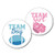 36 2.5 inch Football and Cheerleader Gender Reveal Party Stickers