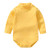 Baby Boy Girl Black Long Sleeve Shirt Bodysuit Turtleneck Romper Winter Clothes Toddler Fall Pajama Layer Top _0_3 Months_ Yellow_