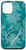 iPhone 12 12 Pro Teal floral Initial letter F monogram teal ornamental Case