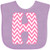 Inktastic Cute Pink Chevron Initial H Baby Bib Lavender 3cb6c