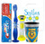 Police Man Inspired 4pc Bright Smile Oral Hygiene Bundle! Light Up Toothbrush_ Toothpaste_ Brushing Timer  and  Mouthwash Rise Cup! Plus Dental Gift Bag  and  Tooth Saver Necklace!
