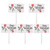 FVVMEED 8 Pieces Love Cake Toppers Red Valentine Day Heart Decoration Acrylic Cupcake Topper Dessert Food Fruit Picks for Wedding Engagement Bridal Baby Shower Cake Decor Party Supplies_ 2 Style