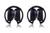 Crusar 2-Pack IR Wireless Two-Channel Foldable Headphones for Car