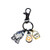 Star Wars Base Metal R2D2_BB_8 and C_3PO Logo with Black IP Key Chain