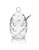 Guzzini Venice Collection Sugar Bowl with Teaspoon, 7-3/4-Fluid Ounces, Transparent