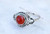925 Sterling Silver Orange Carnelian Ring Size US 7 _ Carnelian Stone Gemstone Statement Ring Gift Jewellery For Girl Women