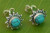 925 Sterling Silver Turquoise Post Stud Earrings _ Stone Gemstone Sterling Silver Stud For Girl Women Gift Jewellery