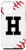 iPhone 12 mini Baseball Letter H Initial Gift Ball Player Gift for Guys Case