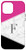 iPhone 12 Pro Max Initial Letter F Monogram Color Block Geometric Pink Black Case