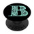 Mint Green Floral Monogram Letter B PopSockets PopGrip  Swappable Grip for Phones  and  Tablets