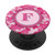 Pink Camo Camouflage Initial Letter F Cute Light Pink PopSockets PopGrip  Swappable Grip for Phones  and  Tablets