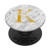 Monogram Letter Initial K White PopSockets PopGrip  Swappable Grip for Phones  and  Tablets