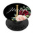 Jocelyn First Name Initial J on Black Floral background PopSockets PopGrip  Swappable Grip for Phones  and  Tablets