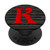 Initial K Monogram Alphabet Red Letter K Personalized PopSockets Grip and Stand for Phones and Tablets