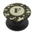 Green Camo Camouflage Initial Letter F Green Camo PopSockets PopGrip  Swappable Grip for Phones  and  Tablets