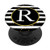 Black  and  White Stripes First Initial Letter R Monogram PopSockets Grip and Stand for Phones and Tablets